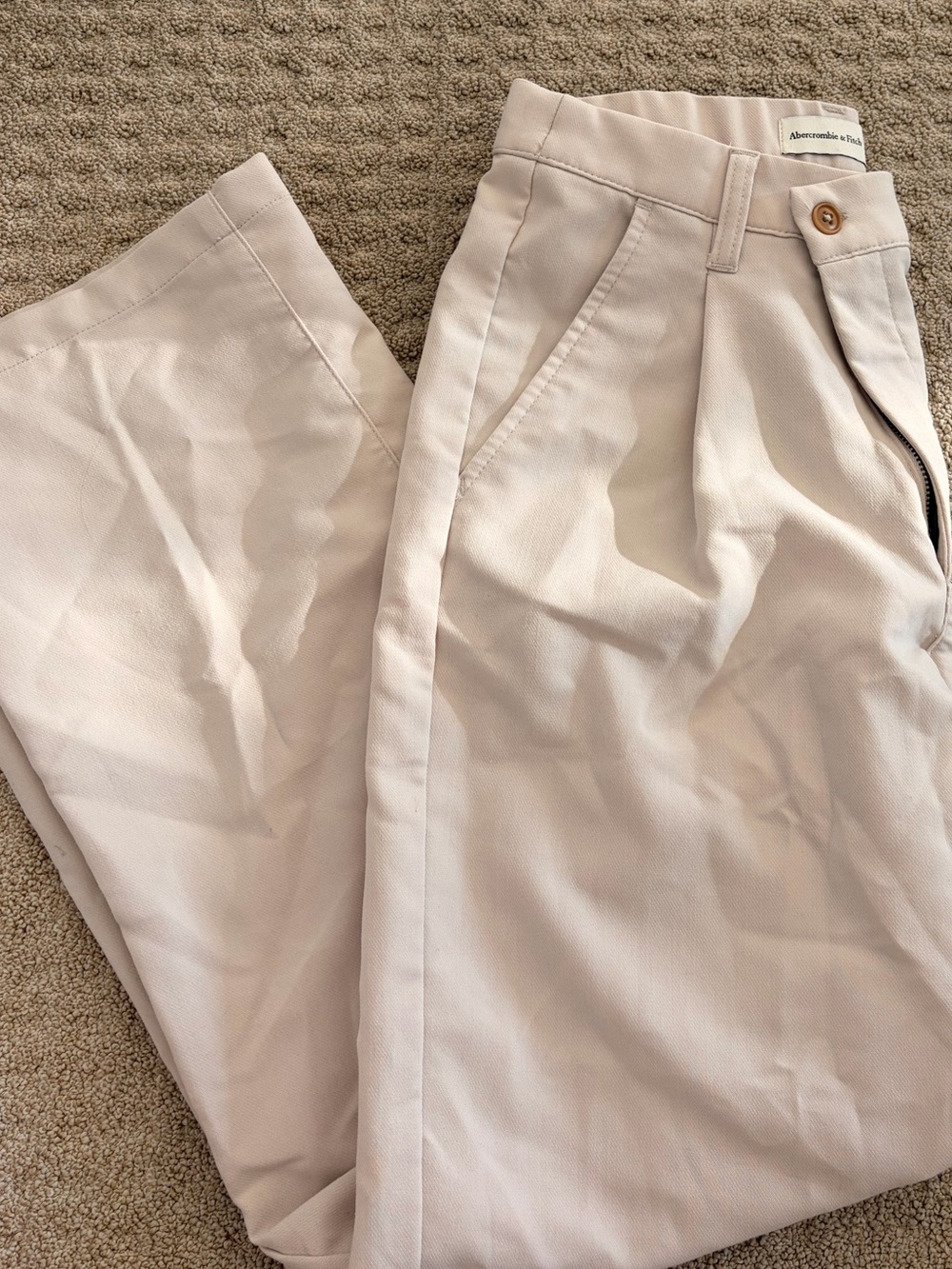 Abercrombie & Fitch Light Beige Pants